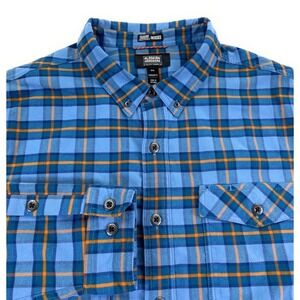 Alaskan Hardgear Men's Flannel Boar's Nest Standard Fit Blue Plaid Shirt 2XL